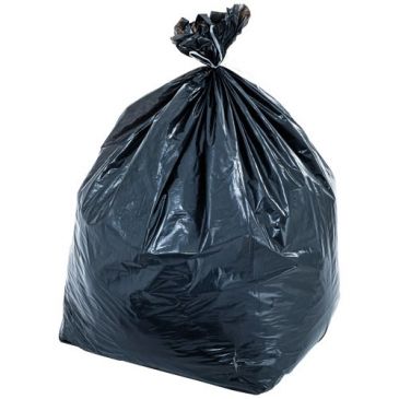 Sac poubelle lien traditionnel 50 l x 25  noir