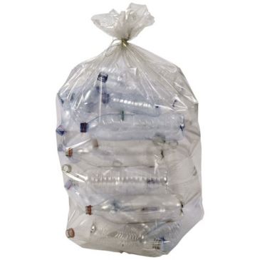 Sac poubelle transparent à lien traditionnel 100 L x 25