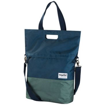 Sac shopper recyclé 20l bleu/vert