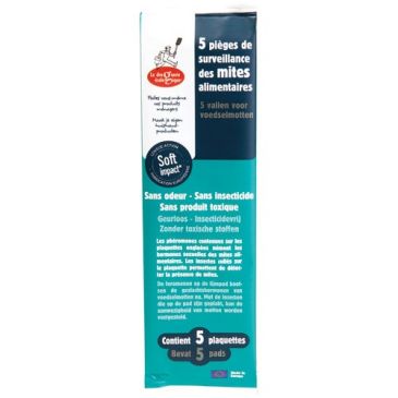 Sachet de 5 pieges de surveillance des mouches en display
