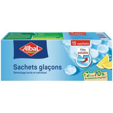 Sachets glaçons albal x15