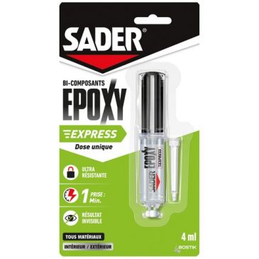 Sader colle epoxy express bicomposant 4 ml