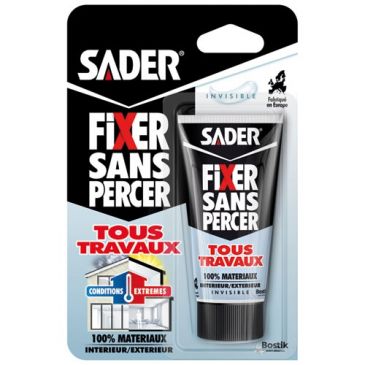 Sader colle fixer X sans percer invisible 50g