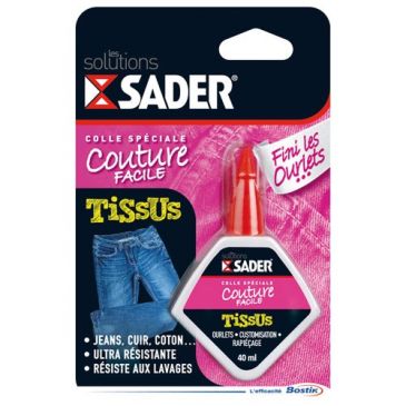 Sader colle tissus finis les ourlets flacon 40ml