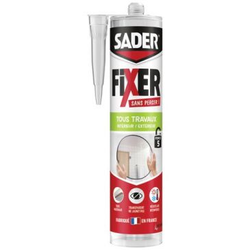 Sader fixer sans percer travaux transparent cartouche 300 g