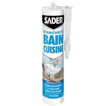 Sader mastic bain-cuisine translucide 280ml