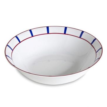 Saladier 26 cm  Bleu et Rouge - Porcelaine Basque