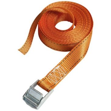 Sangle à bagage - sans crochet - L : 5 m - l : 25 mm - orange 