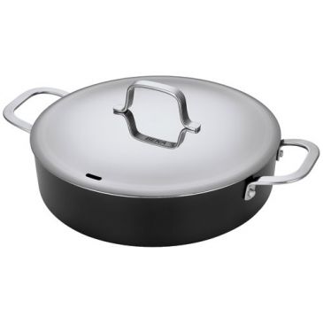 Sauteuse 2 anses revêtue 28 cm + couvercle inox - Maestro