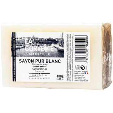 Savon pur blanc - huiles végétales - 400 g 