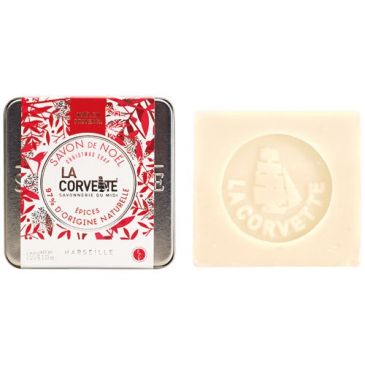 Coffret Cube Savon de Noël Épices 100 g + Boîte