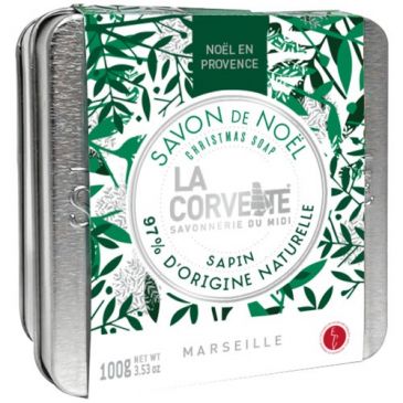 Coffret Cube Savon de Noël Sapin 100 g + Boîte