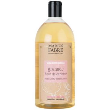 Savon liquide de Marseille 1L fleur de cerisier et grenade