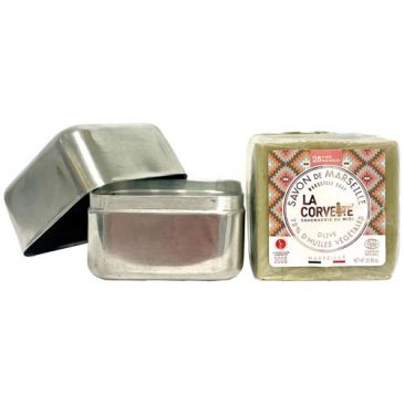 Coffret Cube Savon de Marseille Olive 300 g + Boîte - Édition Limitée