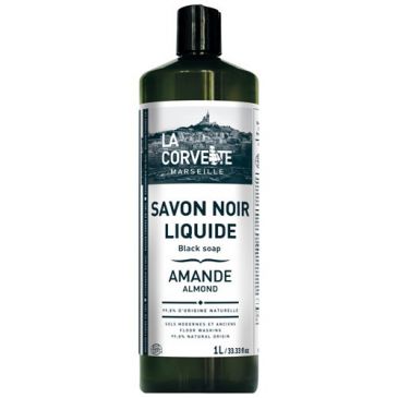 Savon noir liquide amande 1l