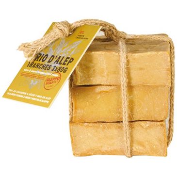 Savon trio d'Alep tranche 80 g x 3