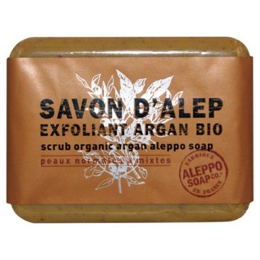 Savonnette d'Alep exfoliante à l'argan bio 100 g