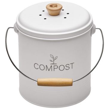 Seau à compost rond 4,5 L Blanc