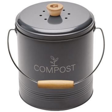 Seau à compost rond 4,5 L Gris