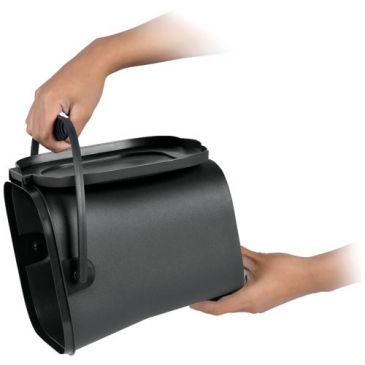 Seau compost 6 L gris anthracite avec couvercle