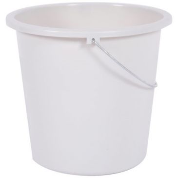 Seau ménage d.28cm 10L blanc cérusé