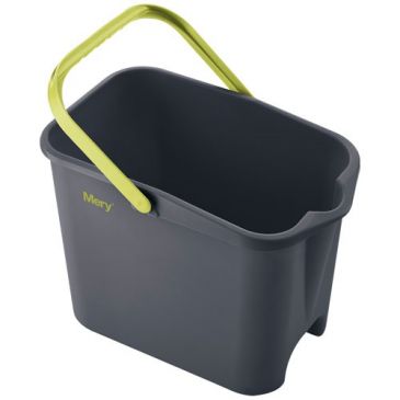 Seau rectangulaire 14L gris