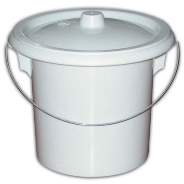 Seau hygiénique - de toilette - adulte - 11.5 L - crème