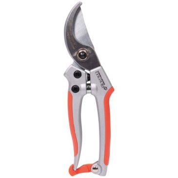 Sécateur bimatière 18cm coloris orange