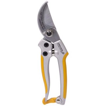 Sécateur bimatière 18cm coloris jaune
