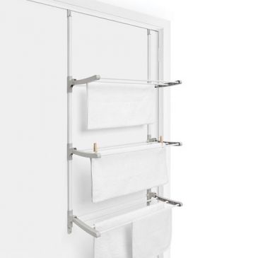 Séchoir à porte blanc et gris