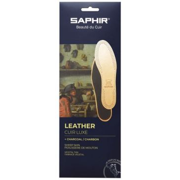 Semelles Cuir de mouton & charbon Luxe - Taille 38