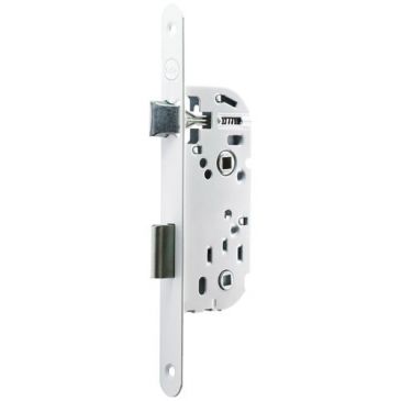 Serrure à encastrer coffre 135 mm bec de cane - axe 40 mm - réversible - bl