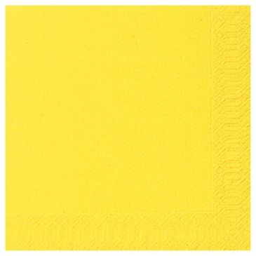 Serviette ouate 33x33cm 3 plis x20 jaune