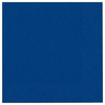 Serviette oueat 33x33cm 3 plis x20 bleu foncé