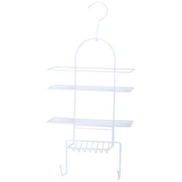 Serviteur de douche 53x25x10.6 cm. acier blanc