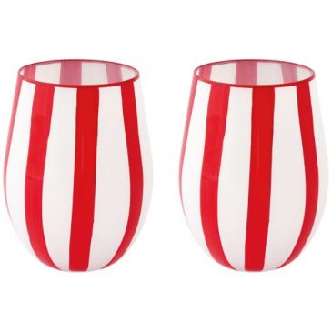Set 2 verres à eau 50 cl Rouge - Twist & Match