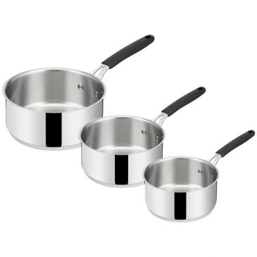 Set 3 casseroles 16 / 18 / 20 cm - Tempra Inox
