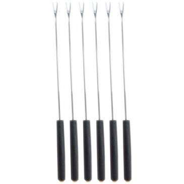 Set 6 fourchettes à fondue bourguignonne Noires