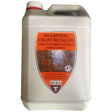 Shampoing cirant metallisé tomettes-terres cuites rouges 5l