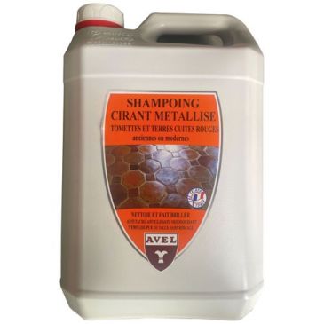 Shampoing cirant metallisé tomettes-terres cuites rouges 5 L