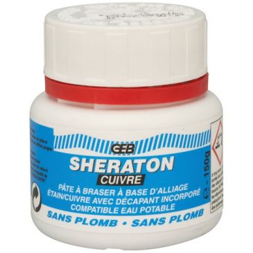 Pâte à braser et à étamer - base étain/cuivre - Sheraton cuivre - pot 150 m