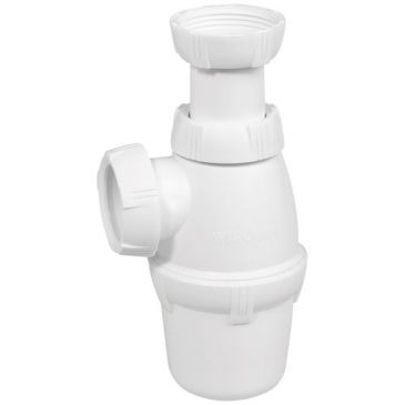 Siphon de lavabo réglable Ø32 mm blanc 
