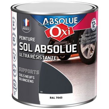 Peinture sol Veloutée 0,5 L Sol Absolue - Gris Carbone