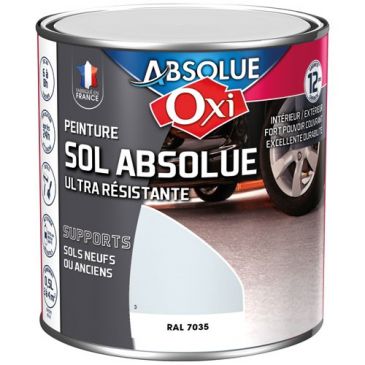 Peinture sol Veloutée 0,5 L Sol Absolue - Gris Clair