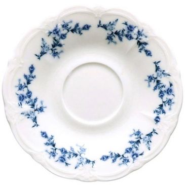 Soucoupe 14 cm pour tasse à moka Fleurs Bleues - Rétro