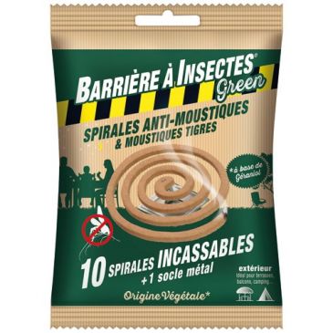 Spirales anti moustiques à base de géraniol sachet de 10