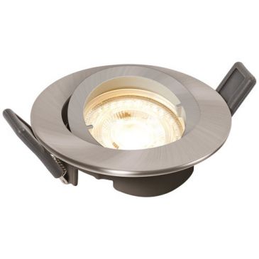 spot led encastrable gu10 43w 345lm chaud nickel brosse