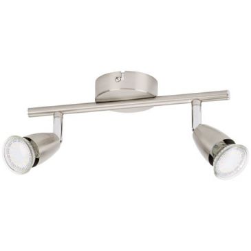 Spot led GU10 2 x 3 w acier brossé