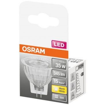 Spot mr11 led 36 verre 4.2w gu4 chaud boite 1