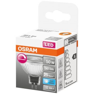 Spot mr16 led 36 verre variable 8w gu5.3 froid boite 1